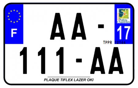 PLAQUE SIV MOTO & SCOOTER LASER OKI PLEXIGLAS 210X130 (17) PLAQUE210LZ17