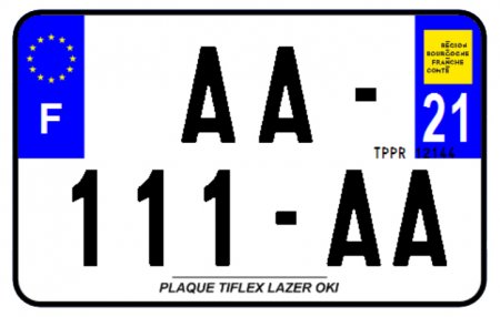 PLAQUE SIV MOTO & SCOOTER LASER OKI PLEXIGLAS 210X130 (21) PLAQUE210LZ21