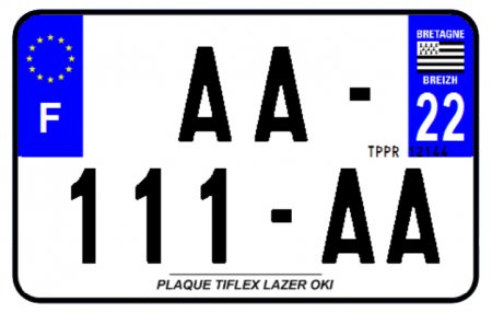 PLAQUE SIV MOTO & SCOOTER LASER OKI PLEXIGLAS 210X130 (22) PLAQUE210LZ22