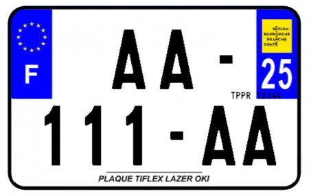 PLAQUE SIV MOTO & SCOOTER LASER OKI PLEXIGLAS 210X130 (25) PLAQUE210LZ25