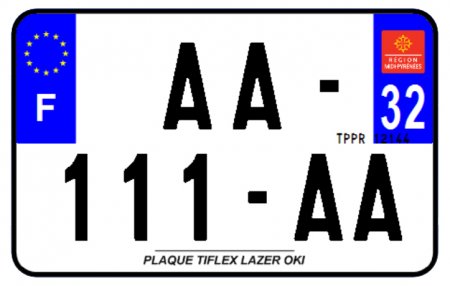 PLAQUE SIV MOTO & SCOOTER LASER OKI PLEXIGLAS 210X130 (32) PLAQUE210LZ32