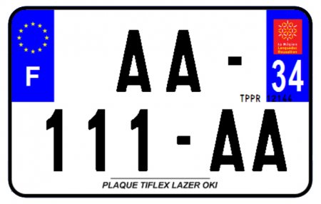 PLAQUE SIV MOTO & SCOOTER LASER OKI PLEXIGLAS 210X130 (34) PLAQUE210LZ34