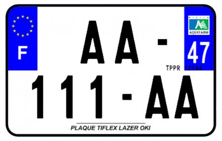 PLAQUE SIV MOTO & SCOOTER LASER OKI PLEXIGLAS 210X130 (47) PLAQUE210LZ47