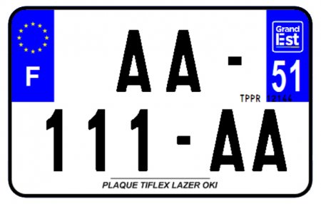 PLAQUE SIV MOTO & SCOOTER LASER OKI PLEXIGLAS 210X130 (51) PLAQUE210LZ51