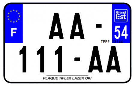 PLAQUE SIV MOTO & SCOOTER LASER OKI PLEXIGLAS 210X130 (54) PLAQUE210LZ54