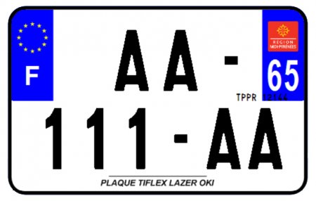 PLAQUE SIV MOTO & SCOOTER LASER OKI PLEXIGLAS 210X130 (65) PLAQUE210LZ65