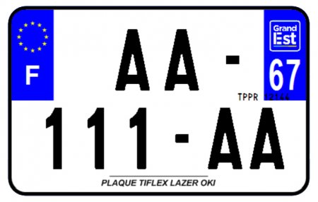 PLAQUE SIV MOTO & SCOOTER LASER OKI PLEXIGLAS 210X130 (67) PLAQUE210LZ67