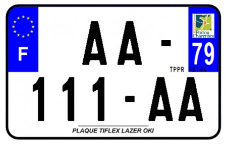 PLAQUE SIV MOTO & SCOOTER LASER OKI PLEXIGLAS 210X130 (79) PLAQUE210LZ79