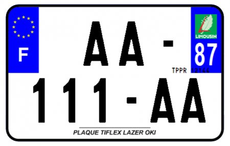 PLAQUE SIV MOTO & SCOOTER LASER OKI PLEXIGLAS 210X130 (87) PLAQUE210LZ87