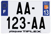 PLAQUE SIV VOITURE OKI PLEXIGLAS 275X200  (13) PLAQUE275LZ13