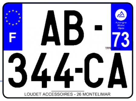 PLAQUE SIV VOITURE OKI PLEXIGLAS 275X200  (73) PLAQUE275LZ73