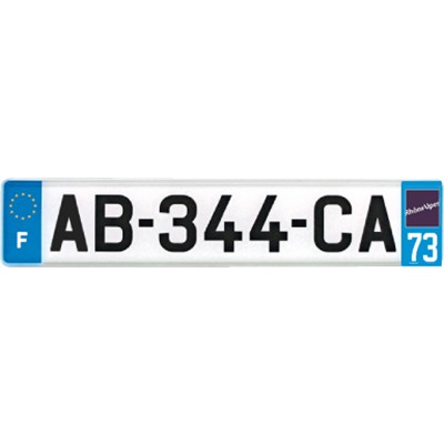 PLAQUE SIV VOITURE OKI PLEXIGLAS 520X110  (73) PLAQUE510LZ73