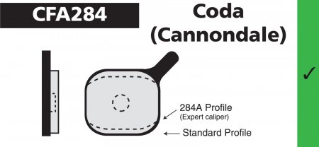 PLAQUETTES CODA (Cannondale) EBC PLAQVEBC284