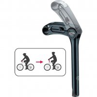 POTENCE ALU REGLABLE Fourche: 25,4 Cintre: 25,4 Long: 110mm NOIRE SATORI EZ-3 POTEZ3