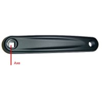 MANIVELLE GAUCHE ALUMINIUM AXE DECALE 170mm NOIRE PW7000