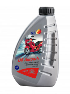 Q8 Oils 4t 100% Synthese Moto ALLROADS 10W-40 1 Litre Q8AR4T1