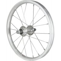ROUE 14" ENFANT ARRIERE JANTE ALU SIMPLE PAROI ARGENT FREIN PATIN MOYEU ALU ECROUS ROUE LIBRE 1v (254X21) R14AR