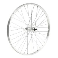 ROUE 20" VTT & BMX ARRIERE JANTE ALU SIMPLE PAROI ARGENT FREIN PATIN MOYEU ALU ECROUS ROUE LIBRE 1V R20AR0175