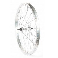 ROUE 20" VTT & BMX AVANT JANTE ALU SIMPLE PAROI ARGENT FREIN PATIN MOYEU ALU ECROUS R20AV0065