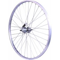 ROUE 20" RETROPEDALAGE ARRIERE JANTE ALU SIMPLE PAROI ARGENT FREIN PATIN MOYEU ALU ECROUS PIGNON 1V R20RETRO