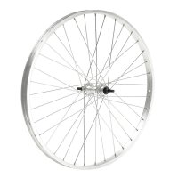 ROUE 26" VTT ARRIERE JANTE ALU SIMPLE PAROI ARGENT FREIN PATIN MOYEU ALU ROULEMENTS ECROUS ROUE LIBRE 6/7/8V R26AR0920