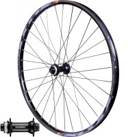 ROUE 275" VTT AVANT JANTE ALU KLIXX TUBELESS READY NOIRE FREIN DISQUE CENTERLOCK MOYEU SHIMANO MT400 BOOST TX15 110mm (584X23)  R27AVBST01