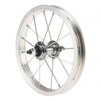 ROUE 12" ENFANT ARRIERE JANTE ALU SIMPLE PAROI ARGENT FREIN PATIN MOYEU ALU ECROUS ROUE LIBRE 1v (203X21) RBABYAR