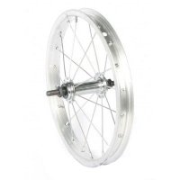 ROUE 12" ENFANT AVANT JANTE ALU SIMPLE PAROI ARGENT FREIN PATIN MOYEU ALU ECROUS (203X21) RBABYAV