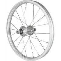 ROUE 16" VTT & BMX ARRIERE JANTE ALU SIMPLE PAROI ARGENT FREIN PATIN MOYEU ALU ECROUS ROUE LIBRE 1V (305X21) RBMX16AR