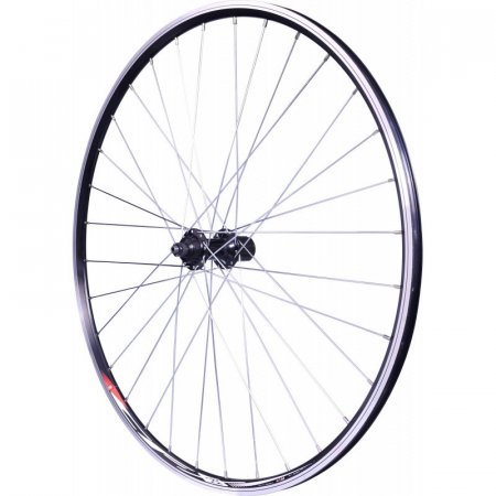 ROUE 700 COURSE ARRIERE JANTE ALU DOUBLE PAROI NOIRE FREIN PATIN MOYEU ALU BLOCAGE RAPIDE CASSETTE 8/9/10V  RCOUR04