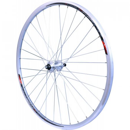 ROUE 700 COURSE ARRIERE JANTE ALU DOUBLE PAROI ARGENT FREIN PATIN MOYEU ALU BLOCAGE RAPIDE ROUE LIBRE 6/7/8V  RCOUR07