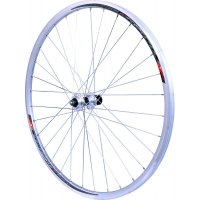 ROUE 700 COURSE ARRIERE JANTE ALU DOUBLE PAROI ARGENT FREIN PATIN MOYEU ALU BLOCAGE RAPIDE CASSETTE 8/9/10V  RCOUR08