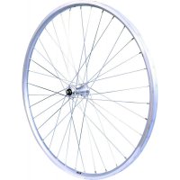 ROUE 28" VTC AVANT JANTE ALU DOUBLE PAROI ARGENT FREIN PATIN MOYEU ALU BLOCAGE RAPIDE  RHYB03