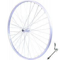 ROUE 26" VTT AVANT JANTE ALU SIMPLE PAROI ARGENT FREIN PATIN MOYEU ALU BLOCAGE RAPIDE RVTT07