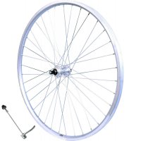 ROUE 26" VTT ARRIERE JANTE ALU SIMPLE PAROI ARGENT FREIN PATIN MOYEU ALU BLOCAGE RAPIDE ROUE LIBRE 5/6/7V RVTT08