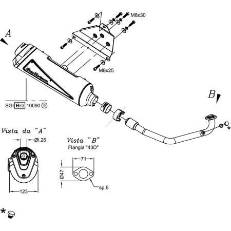 ECHAPPEMENT MAXI SCOOT GRANTURISMO G-DINK 125 11/12 SIL3224