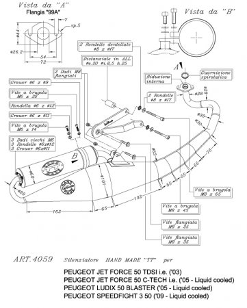 ECHAPPEMENT SCOOTER LEO TT LUDIX H2°+JETFORCE SIL4059