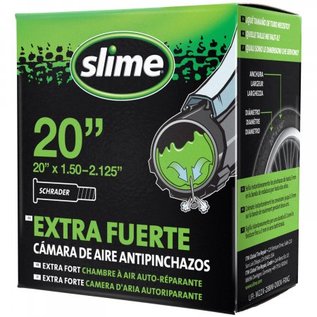 CHAMBRE 20 1.50/2.125 VALVE SCHRADER AUTO-REPARANTE SLIME SLM30058SL