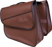 PAIRE SACOCHES SUR PORTE BAGAGE SIMILI CUIR MARRON VELOX VBAG0307