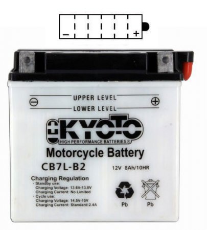 BATTERIE YB7L-B2 (125 MAJESTY) YB7LB2