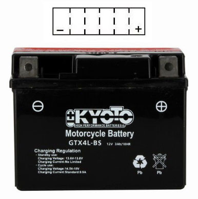 BATTERIE YTX4L-BS SANS ENTRETIEN YTX4LBS